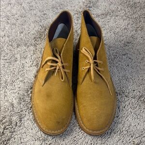 Clark’s Original Men Caramel Dessert Suede Chukka Leather Boots Size 10